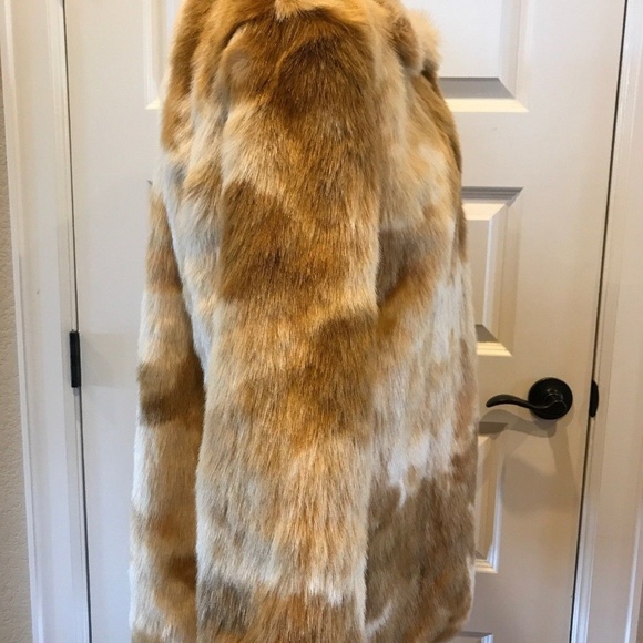 Faux Fur Coat by Vintage Valley 2 Tone Look Size M - Picture 2 of 6